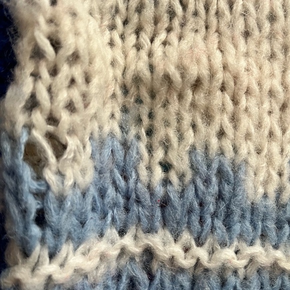 Vintage Grazia Hand Chunky Knit Wool Blend Sweater Cardigan - Picture 12 of 12